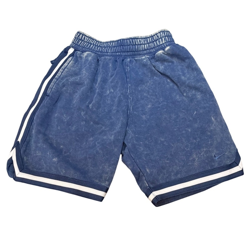Nike DNA Fleece Basketball Shorts Blue Acid Wash Look Size Medium (10-12)